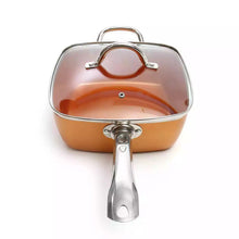 Cargar imagen en el visor de la galería, Sarten Cuadrada Antiadherente de Cobre - Marina Hogar