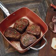 Cargar imagen en el visor de la galería, Sarten Cuadrada Antiadherente de Cobre - Marina Hogar