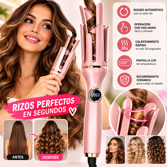 Rizador Automático de Pelo, Rizador de Pelo Eléctrico con Pantalla LCD, 3 Temperaturas 160/180/200 °C