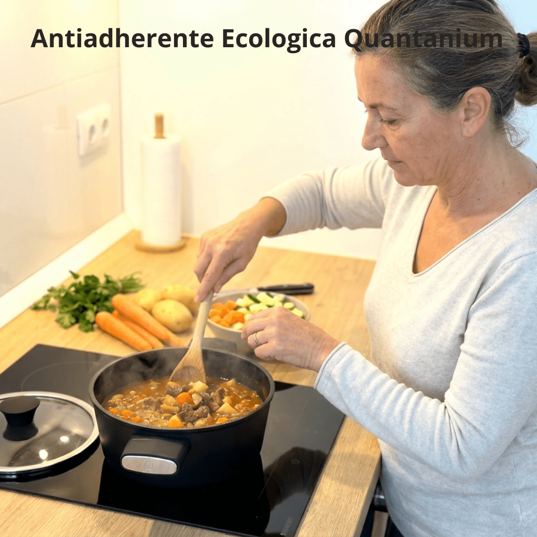 Batería de Cocina Inducción 10 Piezas – 5 Ollas y 5 Tapas – Antiadherente Titanio - Marina Hogar