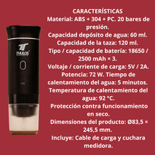 Cargar imagen en el visor de la galería, Cafetera Portátil 3 en 1 – Compatible con Nespresso, Dolce Gusto y Café Molido - Marina Hogar
