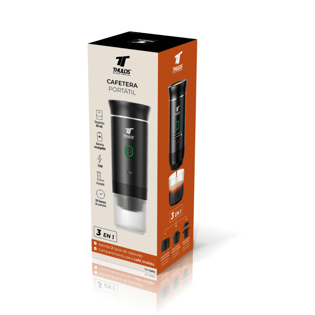 Cafetera Portátil 3 en 1 – Compatible con Nespresso, Dolce Gusto y Café Molido - Marina Hogar