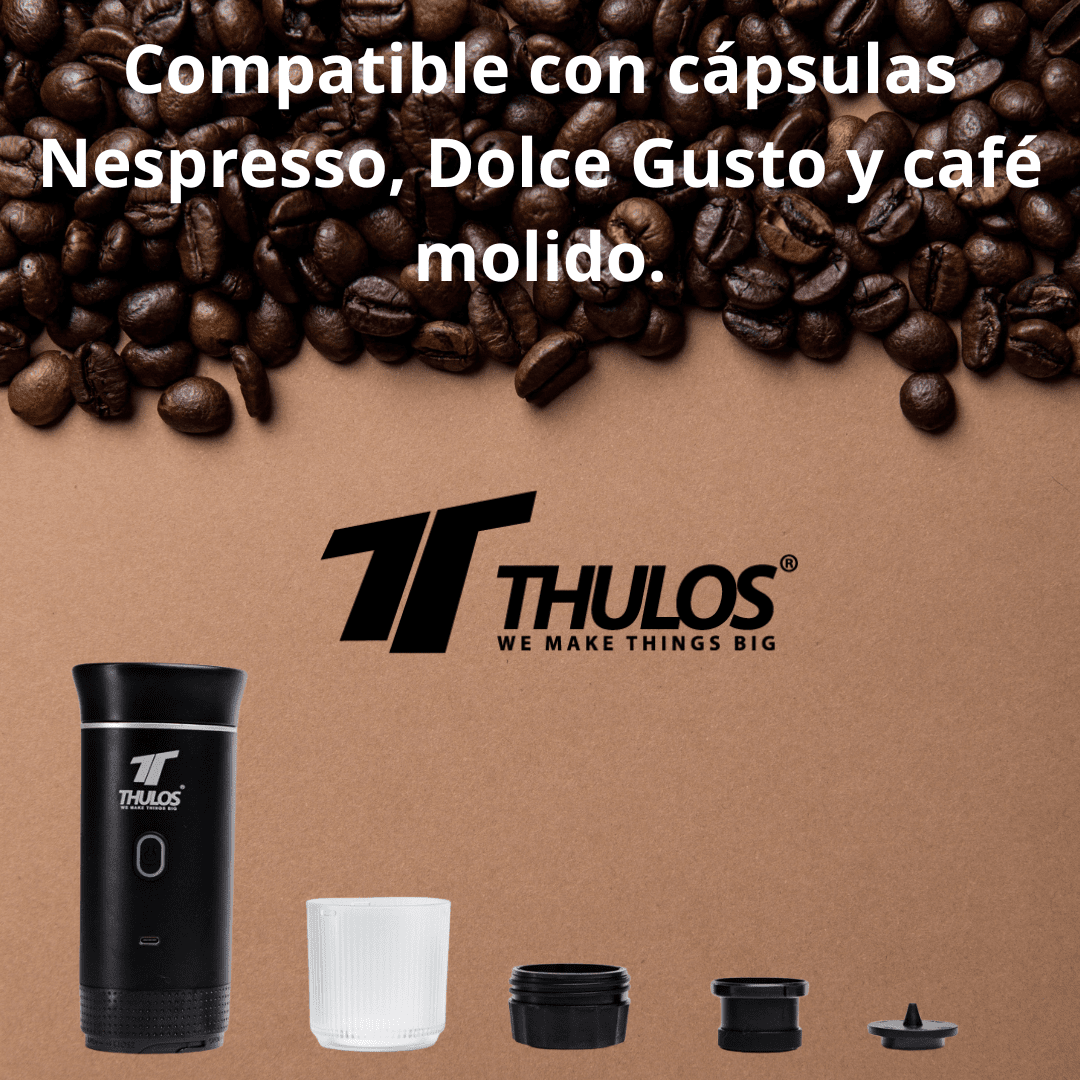 Cafetera Portátil 3 en 1 – Compatible con Nespresso, Dolce Gusto y Café Molido - Marina Hogar