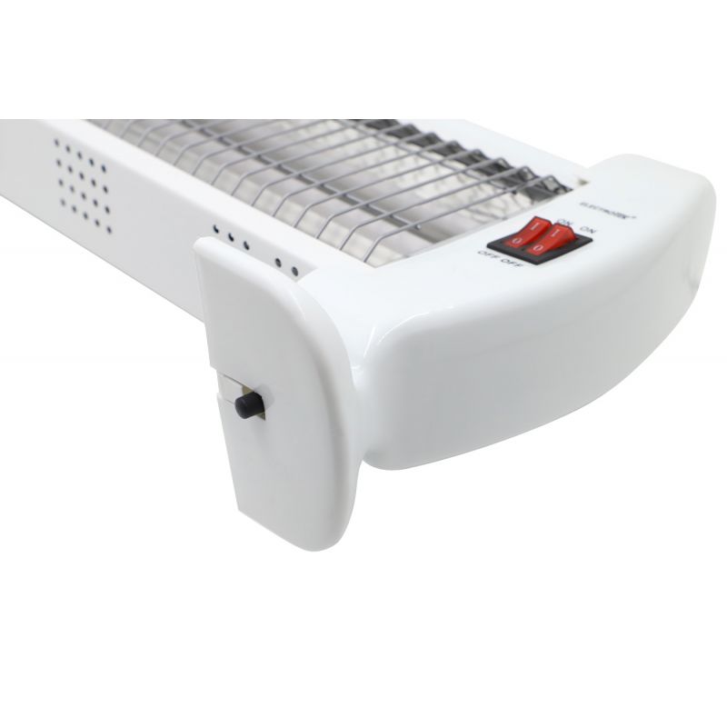 Estufa Electrica Bajo Consumo de Cuarzo Calefactor de Baño Infrarrojo 3 Posiciones de Calor 400W/800/1200W - Marina Hogar