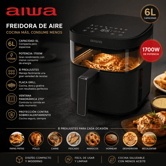 FREIDORA DE AIRE AFR - 6000 6L - Marina Hogar