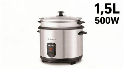 Hervidor de arroz y verduras 1,5 L, 500W PALSON - Marina Hogar
