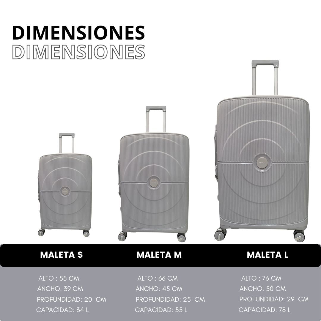 JUEGO 3 MALETAS DE VIAJE MS636 - Marina Hogar