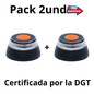 Pack de 2 Baliza Luz Emergencia Coche Homologado DGT, con SIM y Datos Pagados hasta 2038, Baliza v16 Homologada dgt con Geolocalizador - Marina Hogar