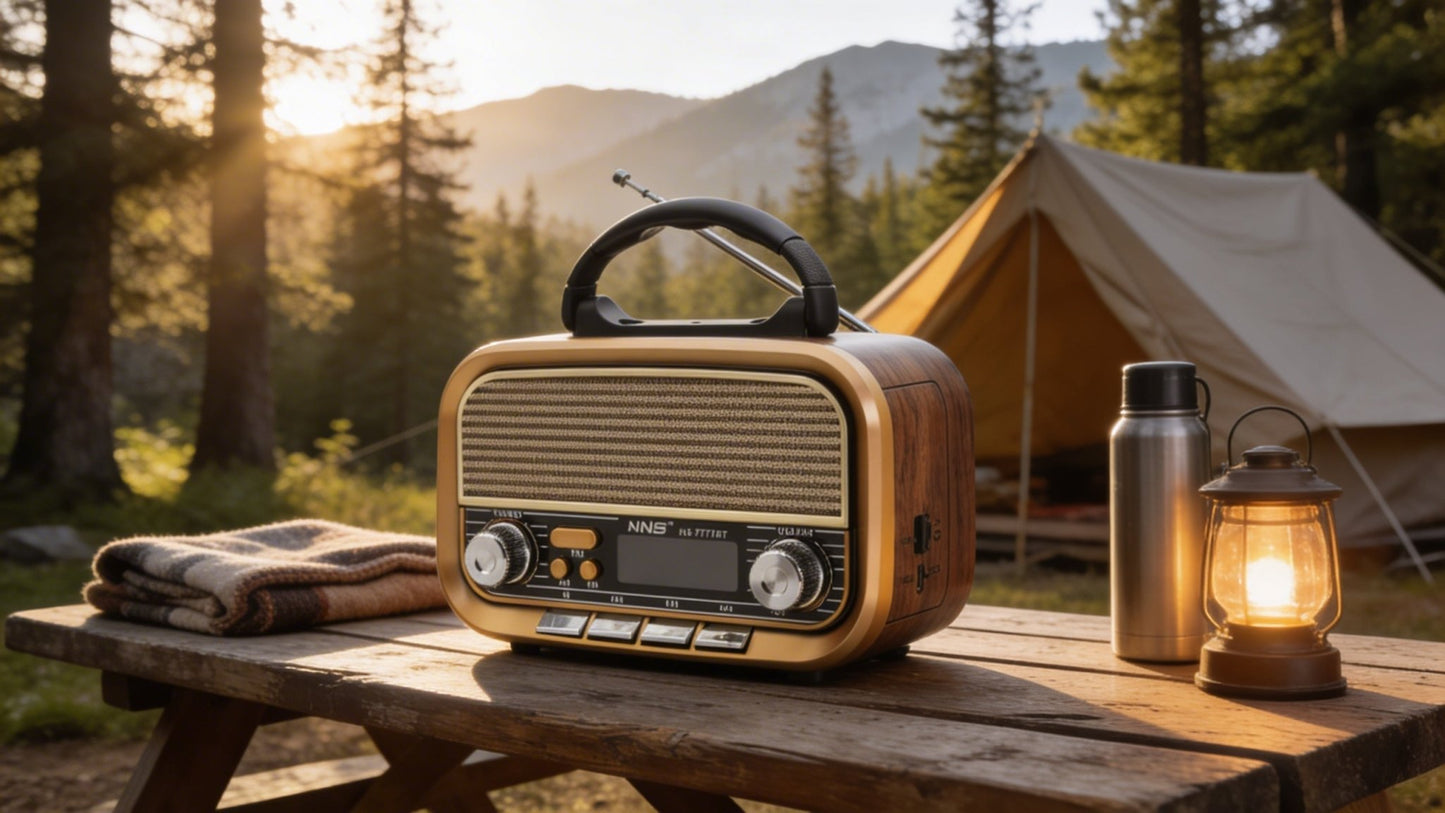 Radio Portátil Vintage AM/FM/SW con Bluetooth, NS - 8109BT - Marina Hogar