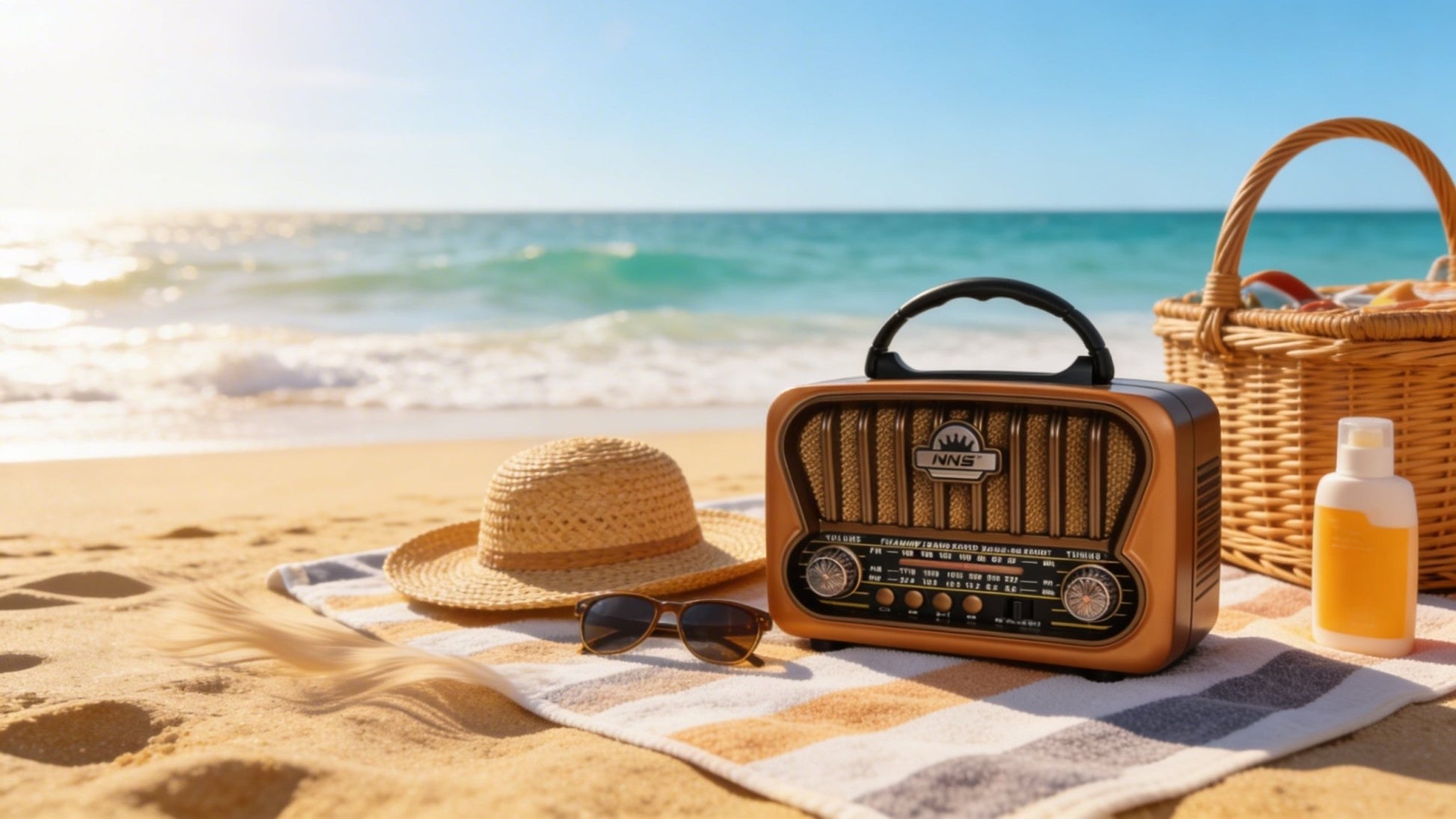 Radio Portátil Vintage AM/FM/SW con Bluetooth, NS - 8109BT - Marina Hogar