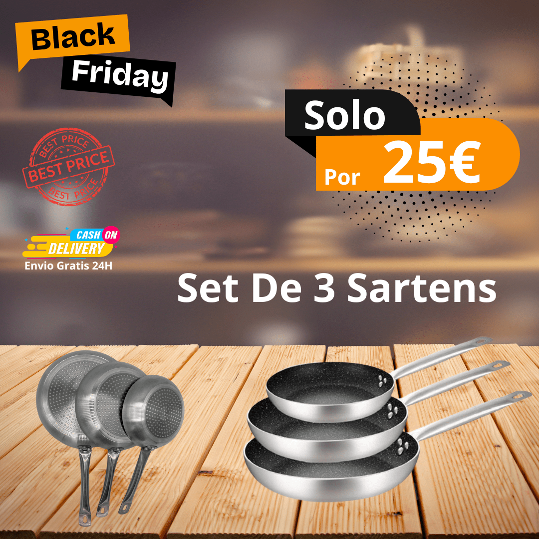 Set de Sartenes 18 - 22 - 26cm - MS013G - Marina Hogar