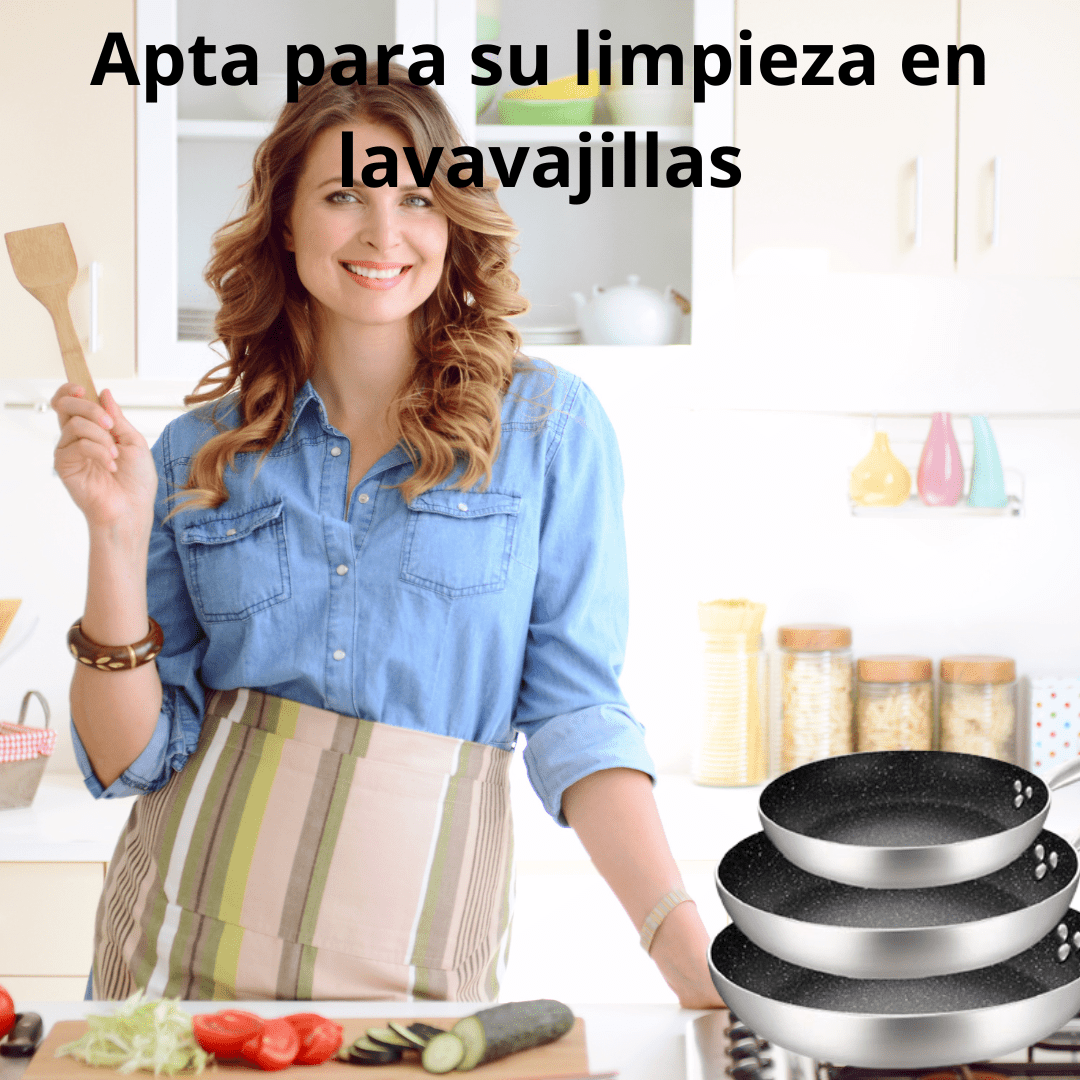 Set de Sartenes 18 - 22 - 26cm - MS013G - Marina Hogar