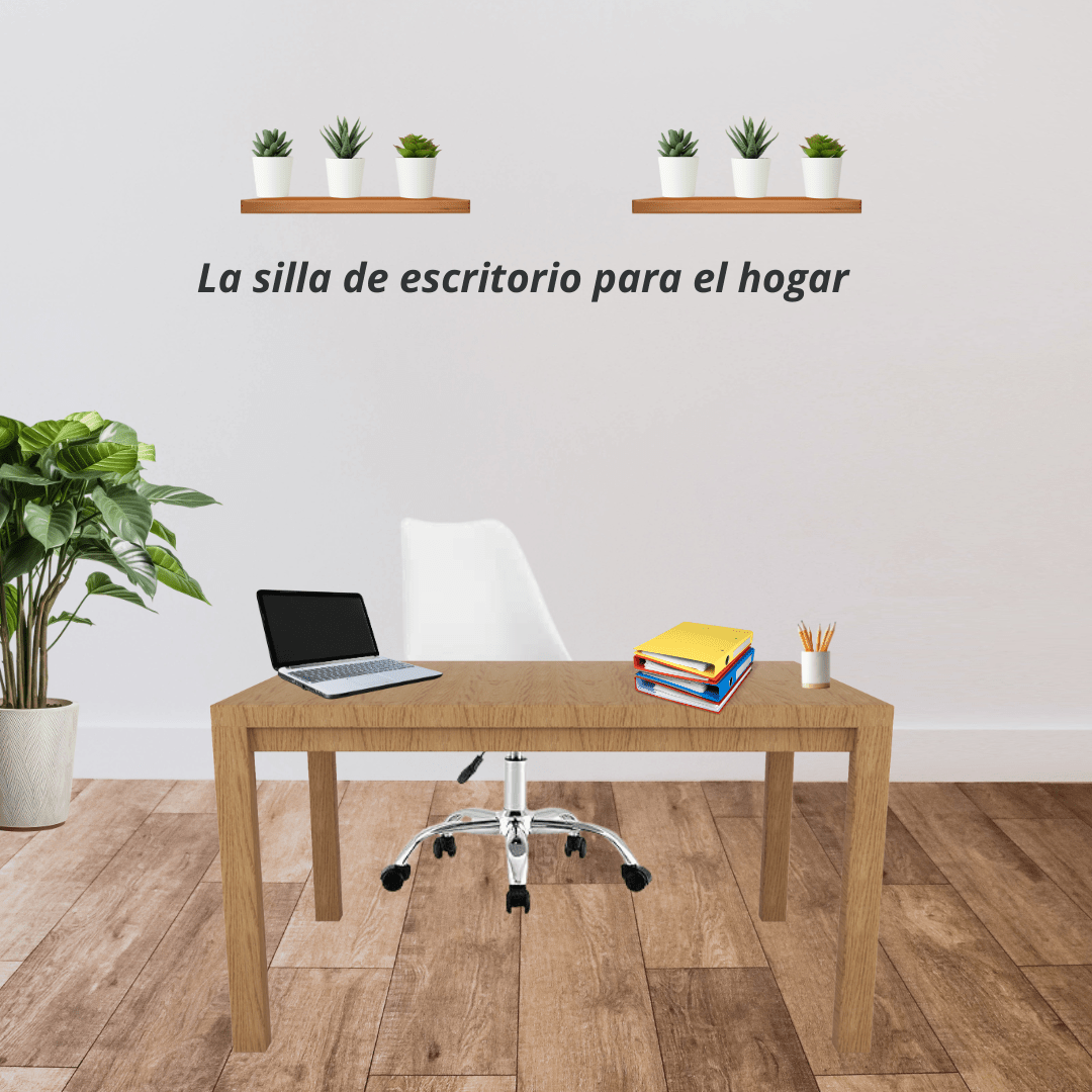 Silla de Escritorio Ergonómica con Ruedas Blanco MS3055 - Marina Hogar