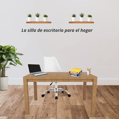 Silla de Escritorio Ergonómica con Ruedas Blanco MS3055 - Marina Hogar