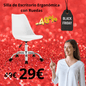 Silla de Escritorio Ergonómica con Ruedas Blanco MS3055 - Marina Hogar
