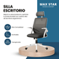 Silla de Oficina Blanca Escritorio Ergonómica Giratoria, Altura Regulable - Marina Hogar