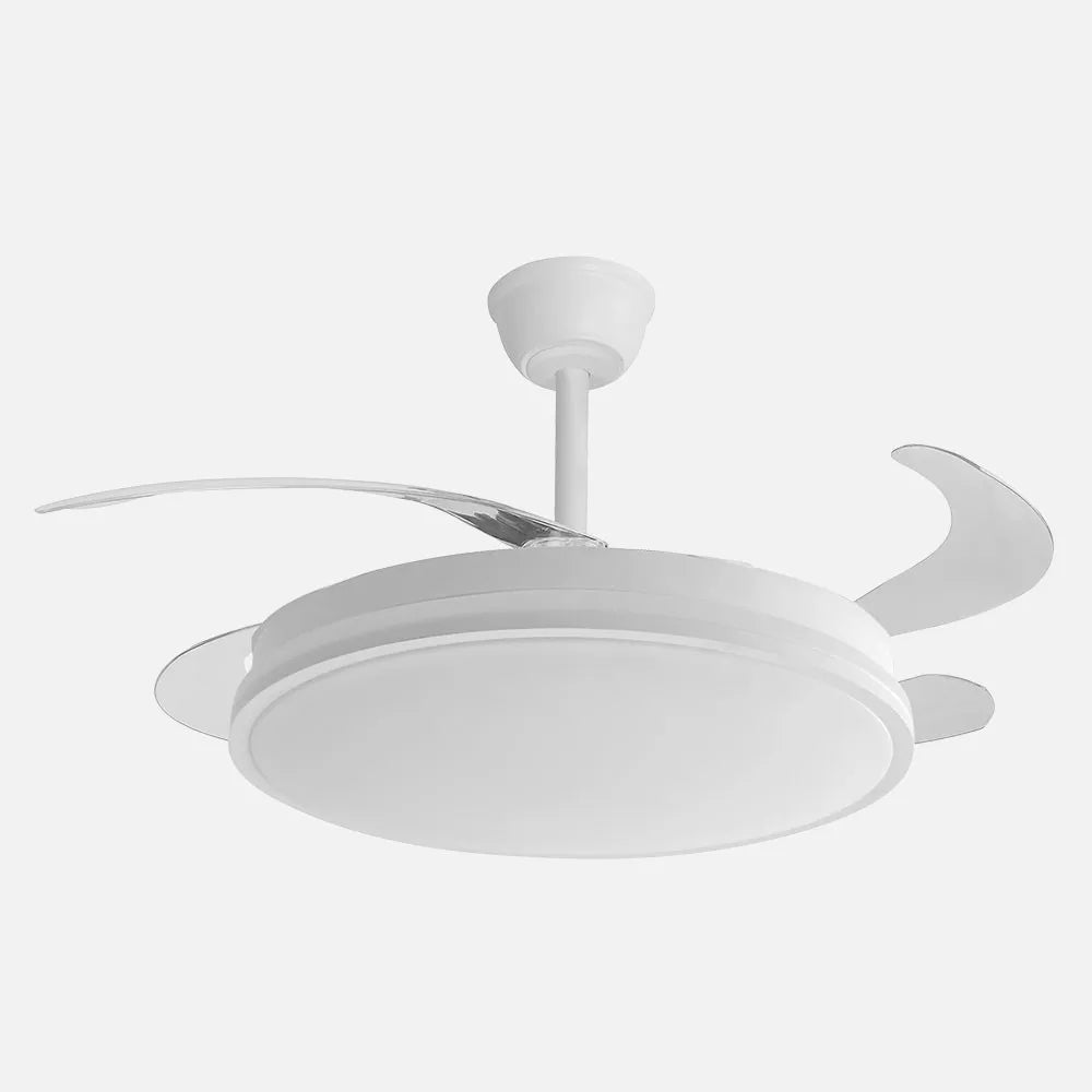 Ventilador Dc Guerrero 59w Blanco 4asp 107d 6980lm 3000 - 4000 - 6000k Remoto - Marina Hogar