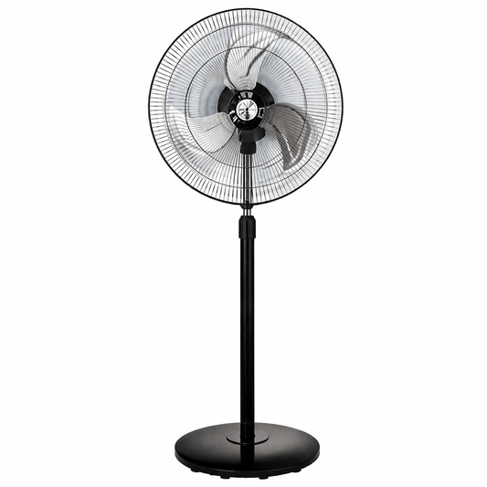 Ventilador de Pie Industrial OSO 80W Potente y Silencioso, 3 Velocidades, Altura Regulable 130 cm, Oscilante, Base Pesada Estable, 3 Aspas Resistentes - Marina Hogar