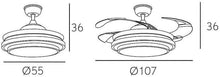 Cargar imagen en el visor de la galería, Ventilador de Techo con Mando a Distancia 107cm - Marina Hogar
