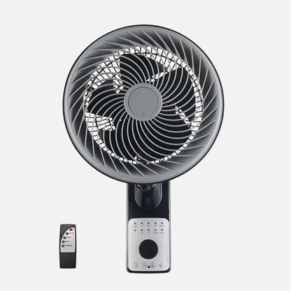 Ventilador Pared Aestus 75w Negro/gris 3vel 5asp C/remoto Alta Velocidad Fijo y Rotatorio Orientable 45,5x27x34cm - Marina Hogar