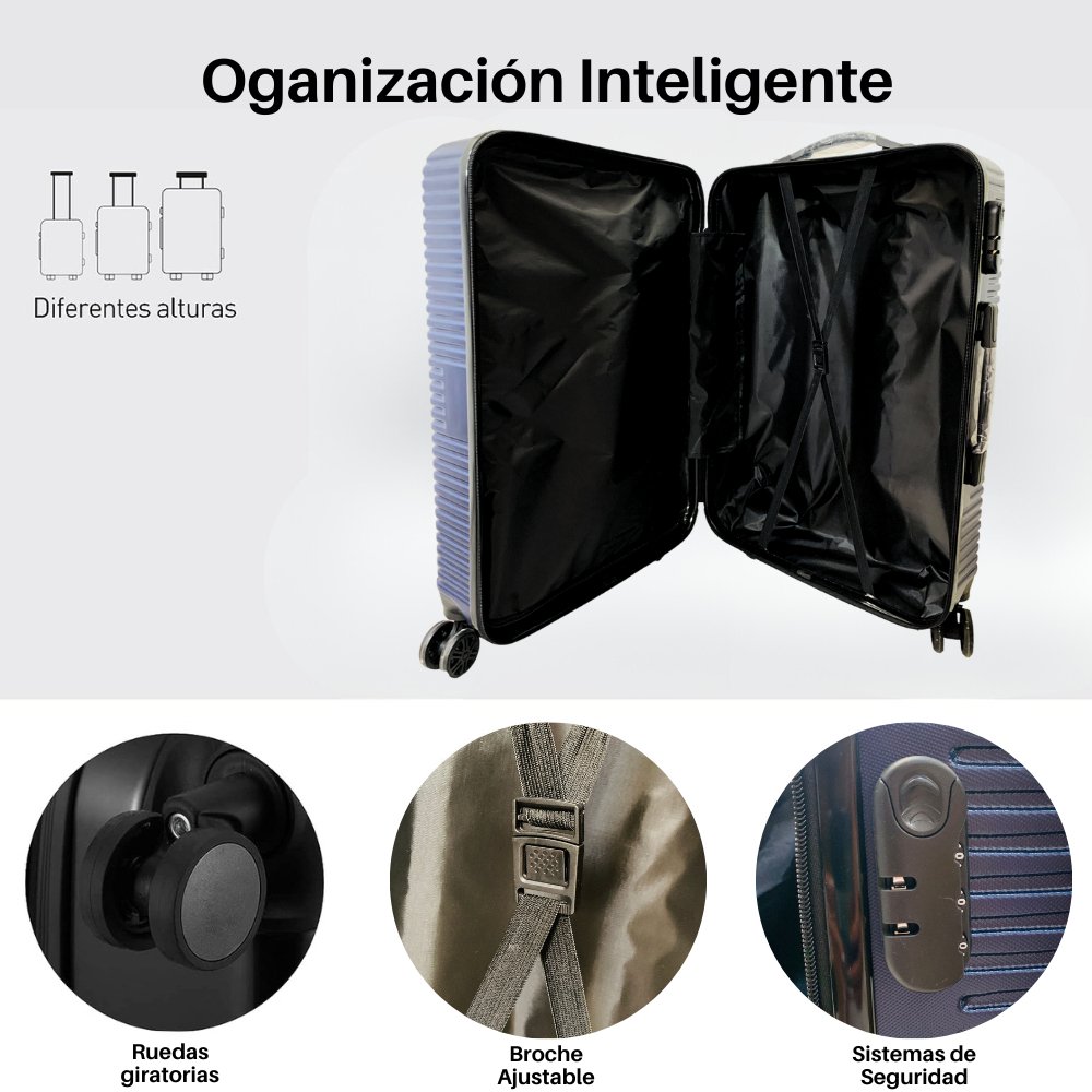 JUEGO 3 MALETAS DE VIAJE - Marina Hogar